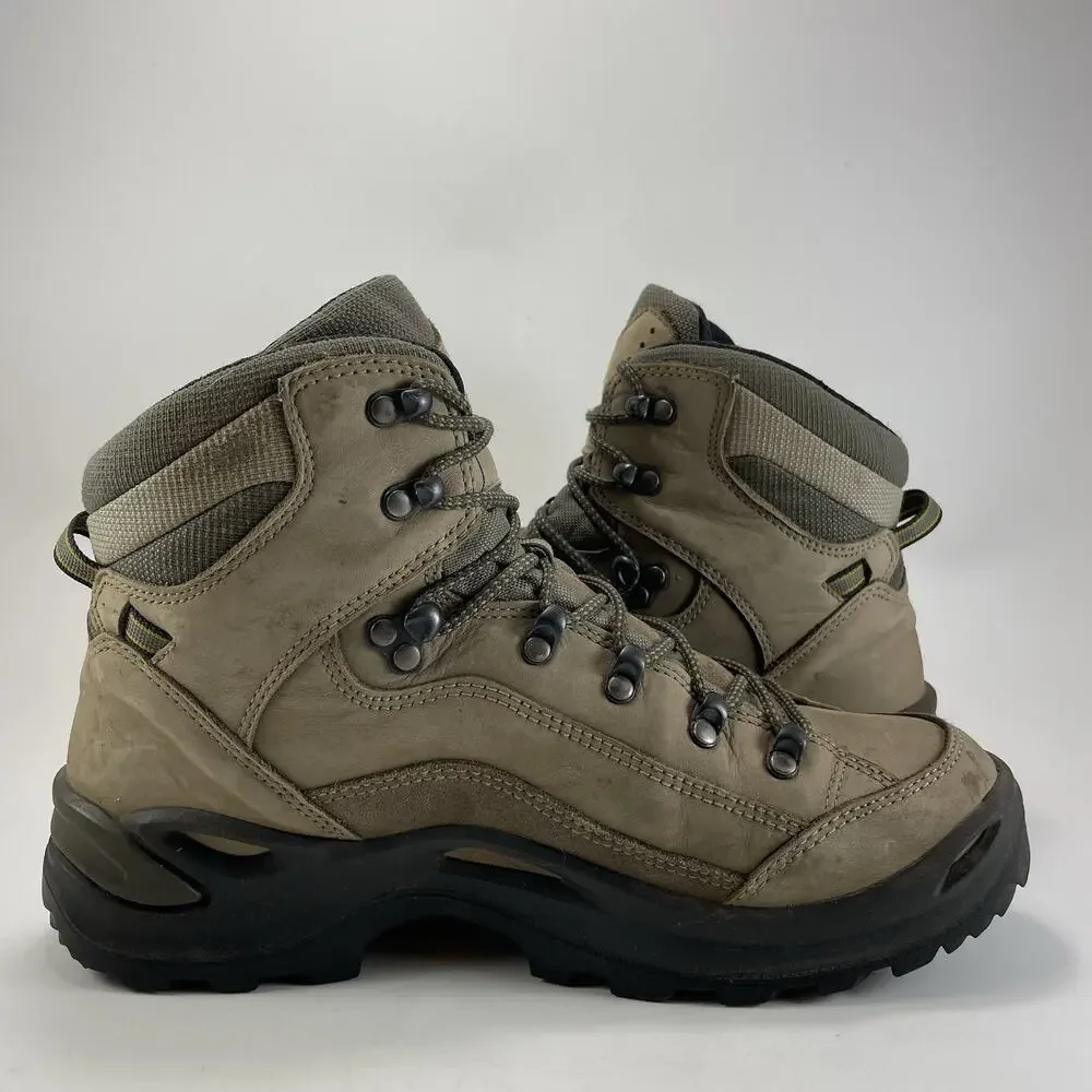 Lowa Renegade GTX Mid Womens Size 9.5 Waterproof Gore-Tex Stone Brown Boots